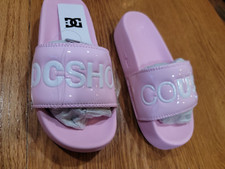 DC Shoes Sandalias Mujer - Diapositivas Planas Con Cuero Liso Y EVA Para Mayor Comodidad