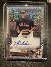 2021 Bowman Chrome Mega Box Pedro Leon Mojo Refractor Auto