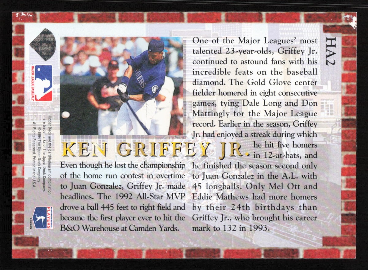 1994 Collector's Choice Home Run All Stars #HA2 Ken Griffey Jr