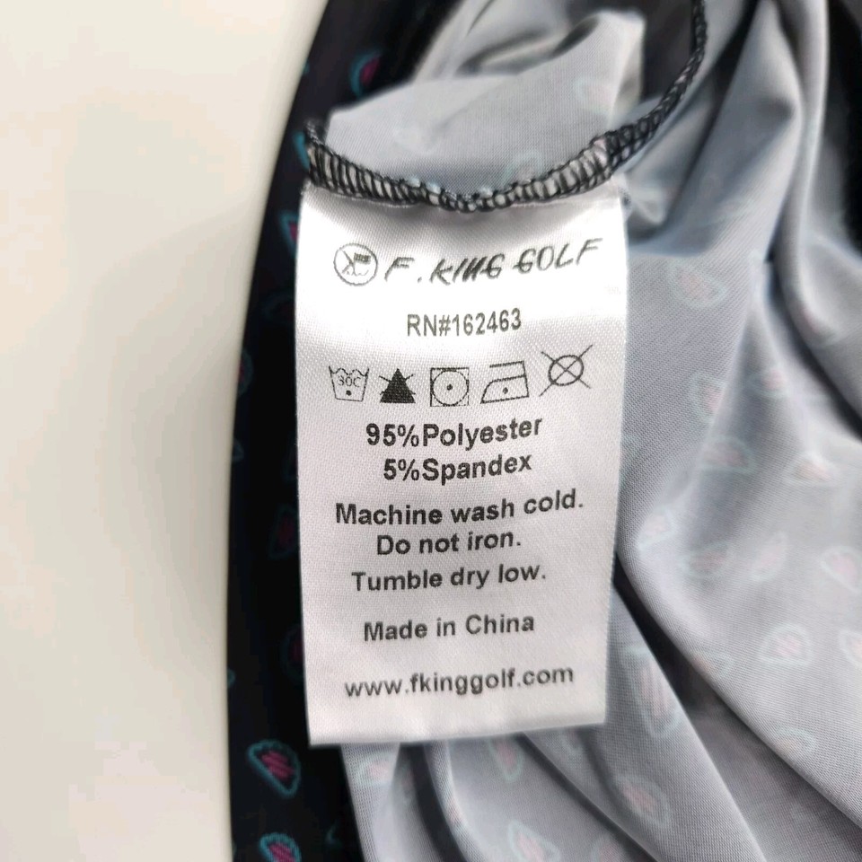 F. King Golf Neon Nights 4Way Stretch Short Sleeve Polo Shirt Men's