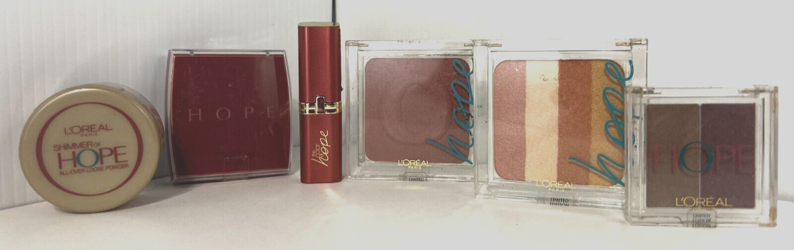 L'Oreal COLOR OF HOPE 6 PIEZAS - #531 lápiz labial, rubor, iluminador, polvo y sombra de ojos