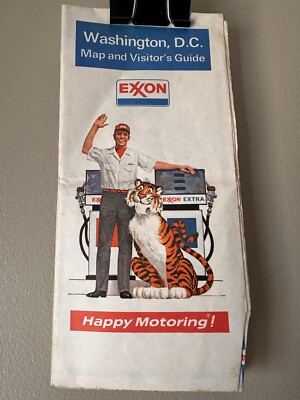 1972 Exxon Washington DC District of Columbia City Visitor Map Guide Booklet
