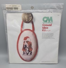 Columbia-Minerva Crewel Idea Kit 1978 Hush Puppies Basset Hound Door Sign 7957