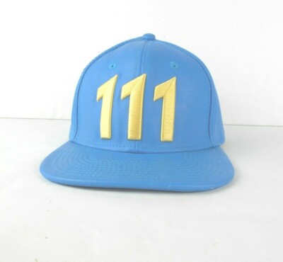 Fallout Vault 111 Bethesda OSFM Snapback Flat Bill Hat (bin aa)