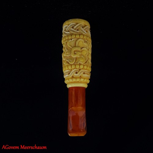 Porte-cigare maçonnique en écume de mer sculpté à la main, cadeau franc-maçonnerie, Shriner AGM-1292 - Photo 7/12