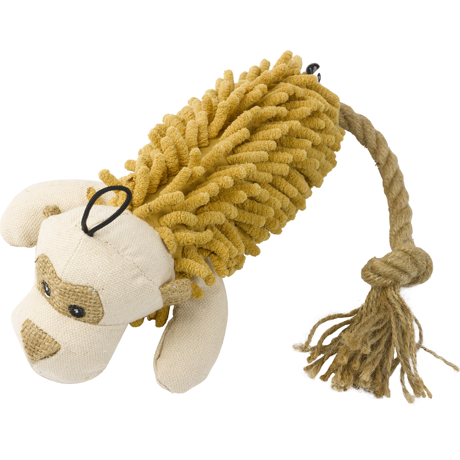 Squeaky Plush Shaggy Monkey Dog Toy Puppy Interactive Pet Face Stuffed Animal