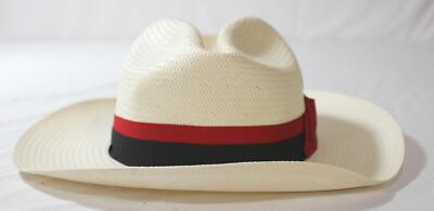 The Flamekeepers Hat Club Unisex Daytona Fedora Hat NC3 Ivory/Red/Black Medium