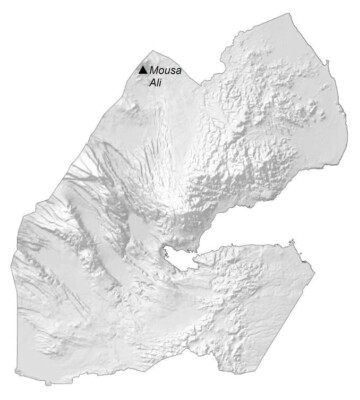 Djibouti Elevation Map GLOSSY POSTER PICTURE PHOTO PRINT BANNER 12441
