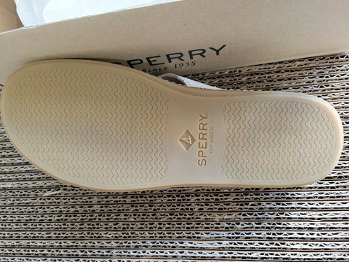 Sperry Top-Sider Womens Waveside Plushwave Flip-Flop Sandal Size 5 M Ivory - Picture 3 of 5