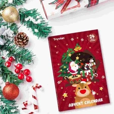 Toyvian Advent Calendar with 24PCS Hanging Ornaments Christmas tree decoration