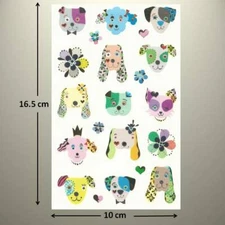 Mrs Grossman's Sticker - TURNOWSKY - DOGS FRILLY FACES - GOLD FOIL Up to 20% Off