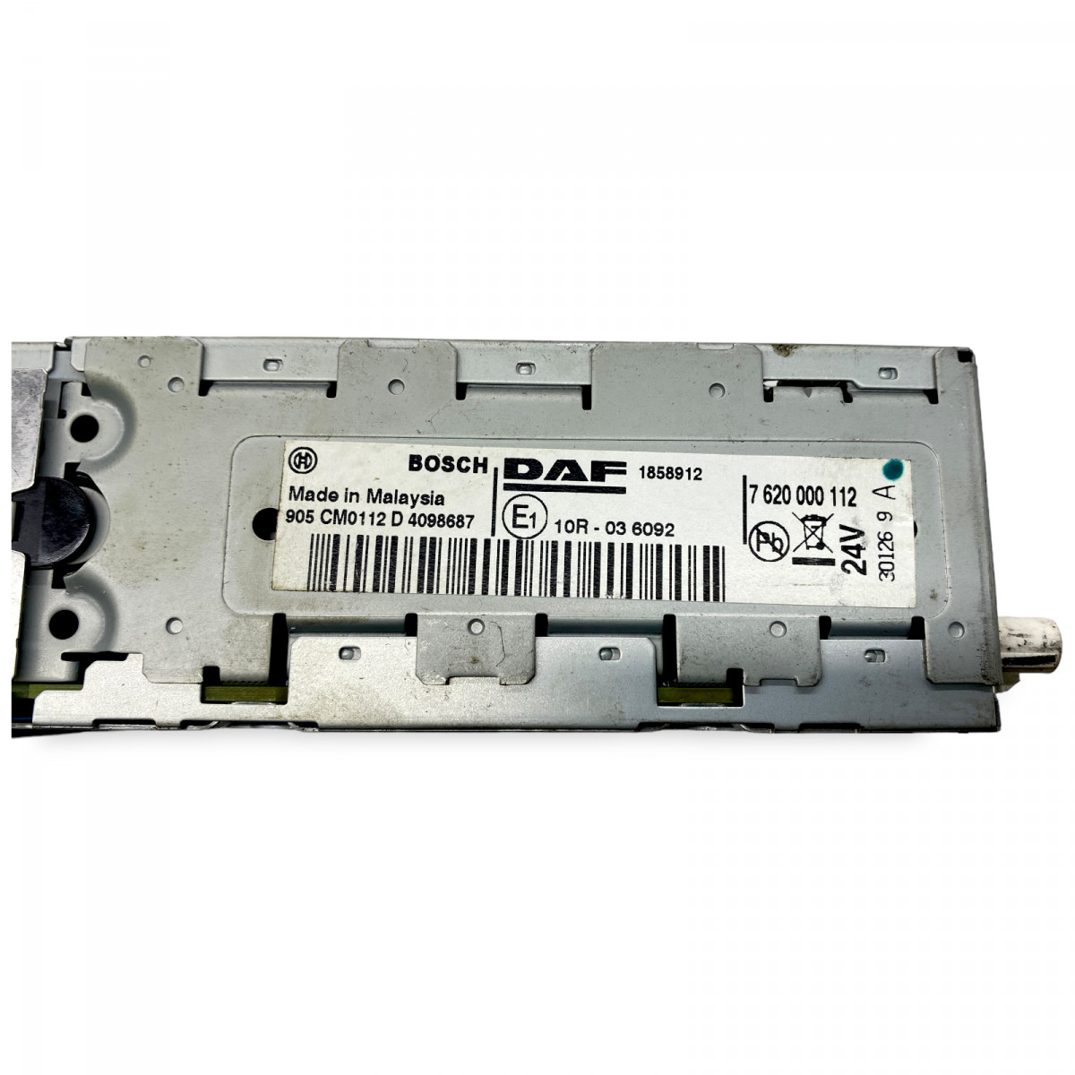 1858912 2278095 7620000112 Radio BOSCH 24V DAF LF, CF 1898810 