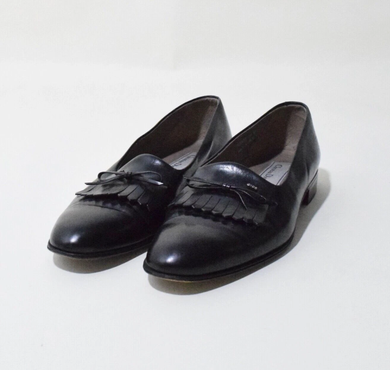 Chaussures habillées homme Christian Dior 9 mocassins à enfiler en cuir lisse noir