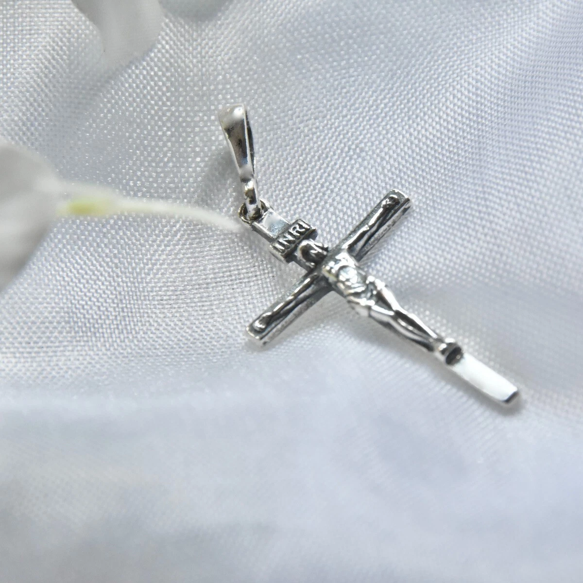 Pendentif Croix En Argent Sterling 925 - Collier Minimaliste Religieux - Neuf Sans Boîte