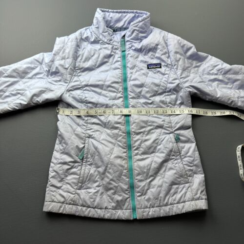 Patagonia Nano Puff Jacket Girls 12 Purple Quilted Insulated Full Zip Outdoor - Picture 21 of 22