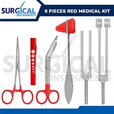 6 Pieces RED Medical Kit EMT Nursing Surgical EMS Student Paramedic HOLIDAY GIFT