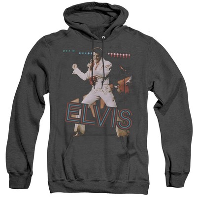 ELVIS PRESLEY HIT THE LIGHTS Licensed Hooded Sweatshirt Heather Hoodie SM-3XL