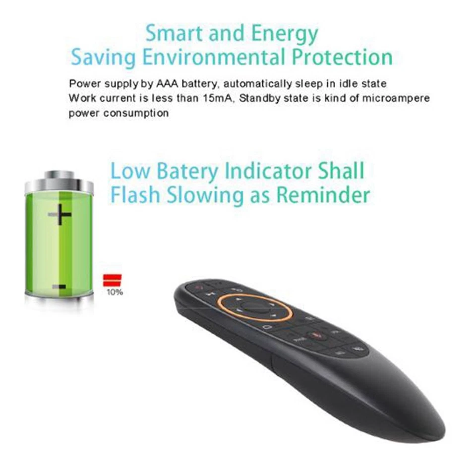 G10S 2.4G 3 Pcs/Set Voice Air Flying Mouse Gyroscope  Infrared Backlight 6531 - Image 3 of 4