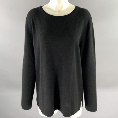 NEIMAN MARCUS Pullover Größe XL Schwarz Kaschmir Rundhals