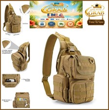 Tactical Chest Bag Sling Pack Molle Crossbody Shoulder Bag for Travel Hiking
