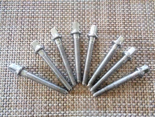 1980-90s VINTAGE LUDWIG 8 RACK TOM-SNARE DRUM T-RODS  L=2" MADE IN USA VERY GOOD