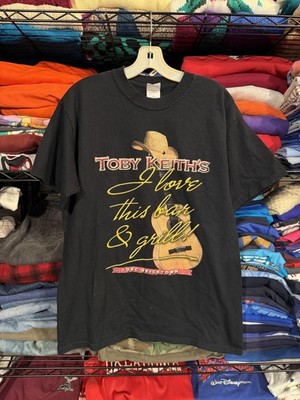 Vintage Gildan Shirt Mens Medium Black Toby Keith Bar & Grill 2005 Graphic Tee