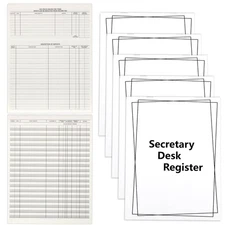 5 Pieces Checkbook Transaction Register 6.4 * 8.25inch Secretary Deskbook Che.