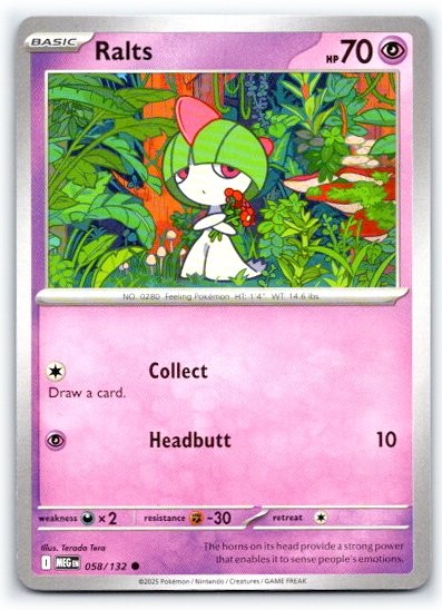 Ralts 058/132 ~ English Near Mint