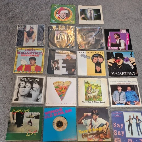 Paul McCartney 7" Vinyl Single Record Job Lot X18 coming up , getting closer