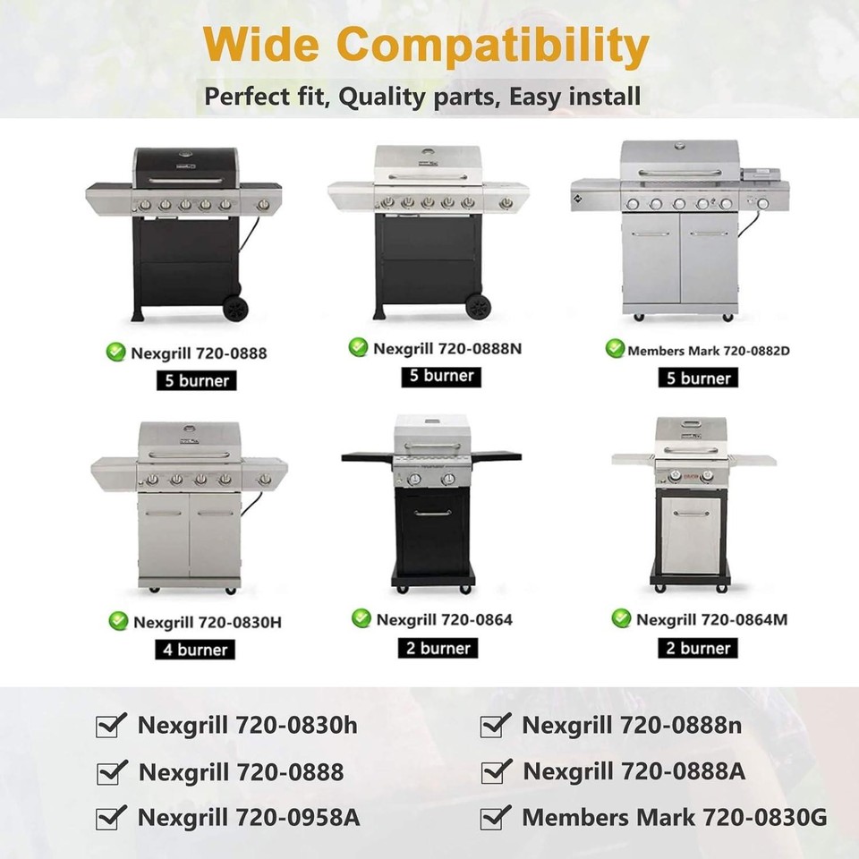 Grill Replacement Parts for Nexgrill 5 Burner 720-0888N, 720-0888, 4