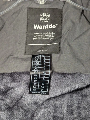 Wantdo - Waterproof - Winter Jacket - Men's Coat - Color Gray/Black - Size L image 8