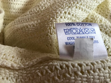 Cotton waffle blanket lemon 51" x 60" yellow VGC sheet cot bed