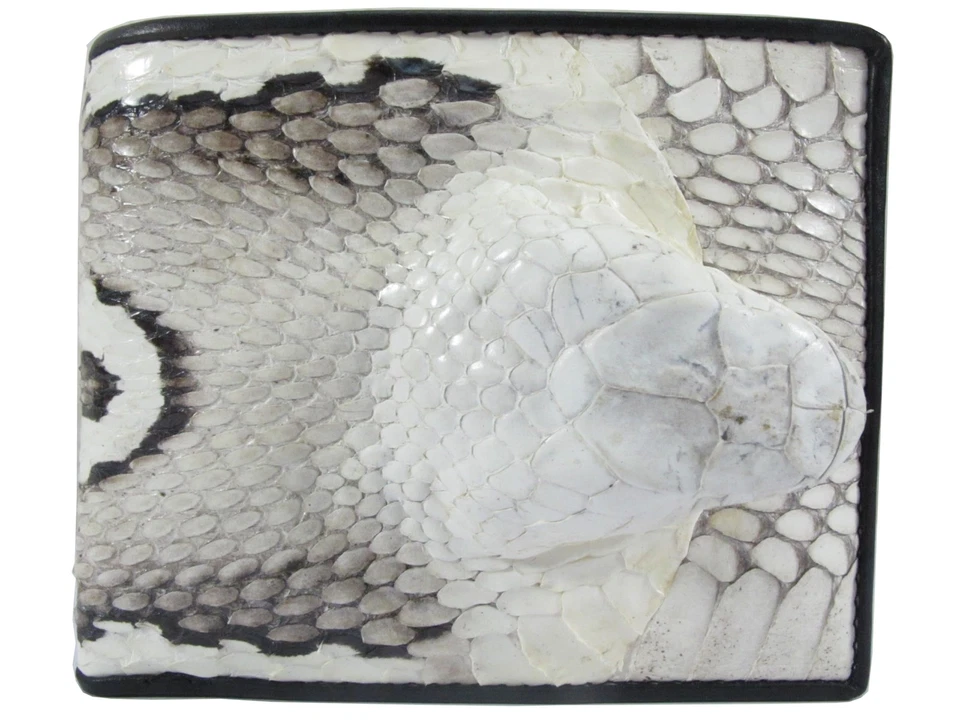 Мужской бумажник двойного сложения с головой из натуральной змеиной кожи кобры (B1) - 6 карт... - Изображение 2 из 4