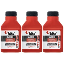 2.6oz Bottles of RedMax Synthetic 2 Stroke Cycle Oil w/ Fuel Stabilizer 50:1 3PK