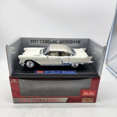 20Z Sun Star 1957 Cadillac Brougham Chamonix White USA Collectibles 1/18 Rare 