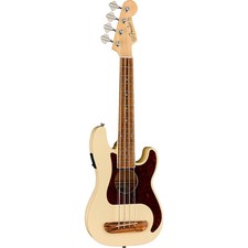 Fender Fullerton Precision Bass Acoustic-Electric Ukulele Olympic White
