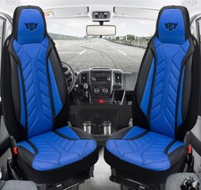 Schonbezüge Sitzbezüge für BMW 5er E60 & E61 Bj 2003-10 in Schwarz/Blau DPL506