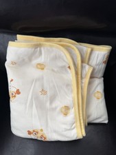Baby Animal Cotton Blanket Yellow Trim Crib Swaddle