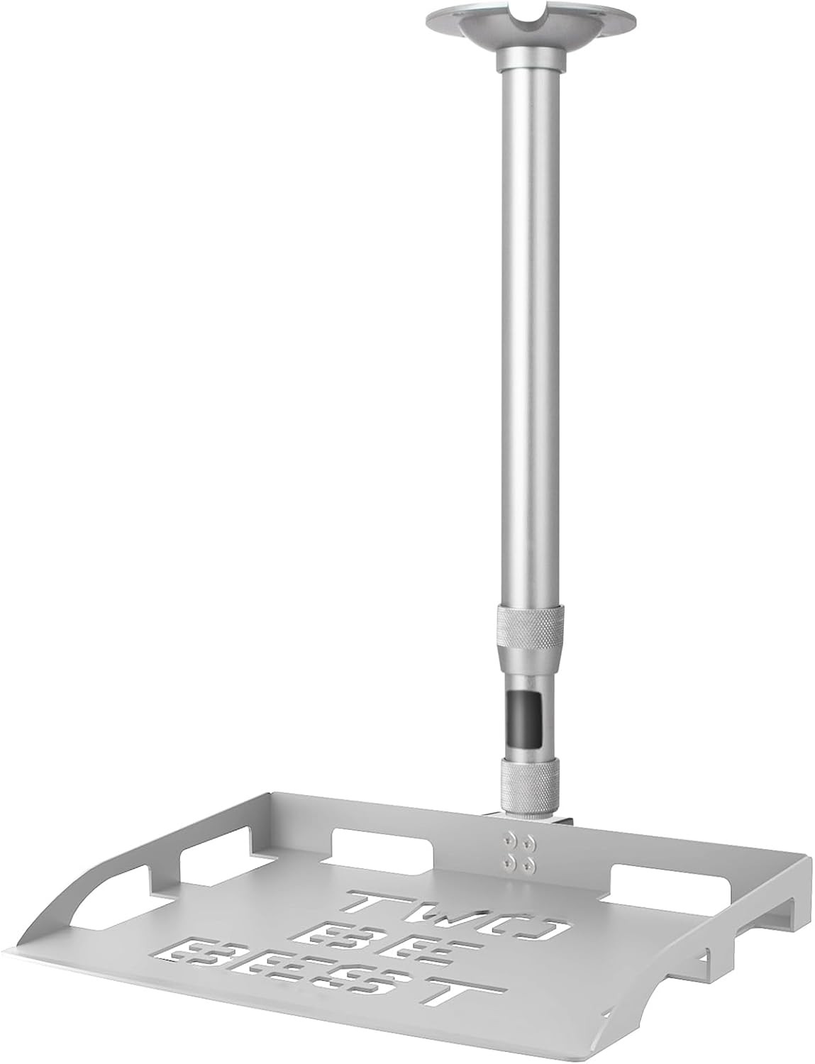 Projector Ceiling Mount with Tray, 14.4-23.6IN / 37-60CM Height Adjustable Proje