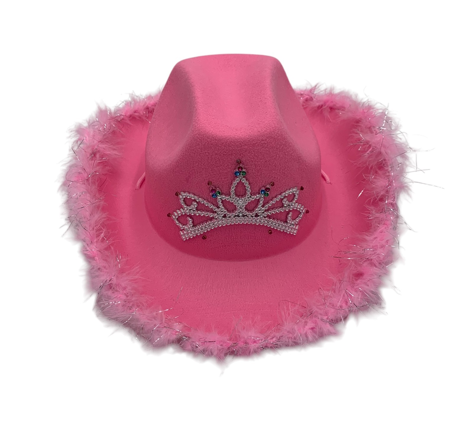Tiara de Vaquero Lentejuelas Ala de Pluma Vaquera Adulto Disfraz Carnaval Fiesta Fieltro Sombrero