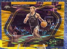 2022-23 Panini Select Courtside Orange Flash Prizm Jeremy Sochan #290 Rookie RC