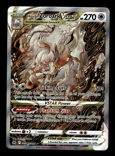 SWSH: Crown Zenith: Galarian Gallery #GG56/GG70 Hisuian Zoroark VSTAR Ultra Rare