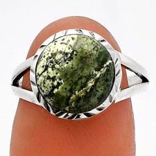 Natural Chrysotile 925 Sterling Silver Ring s.7 Jewelry R-1074