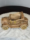 Mid-Century McCoy Pottery Brown Ceramic Model T Convertible Car Planter 10" #532