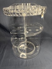 Clear Acrylic 360 Rotating Makeup Organizer for Vanity With Adjustable Shelves