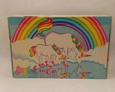 RARE 1980s Vintage Lisa Frank Unicorn Rainbow Pencil Box Storage Cardboard