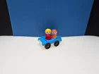 Vintage Fisher-Price Little People HTF Blue McDonald's Set Car + Mom & Daughter