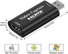 HDMI to USB Video Capture Card 1080P Recorder Phone Game Video Live