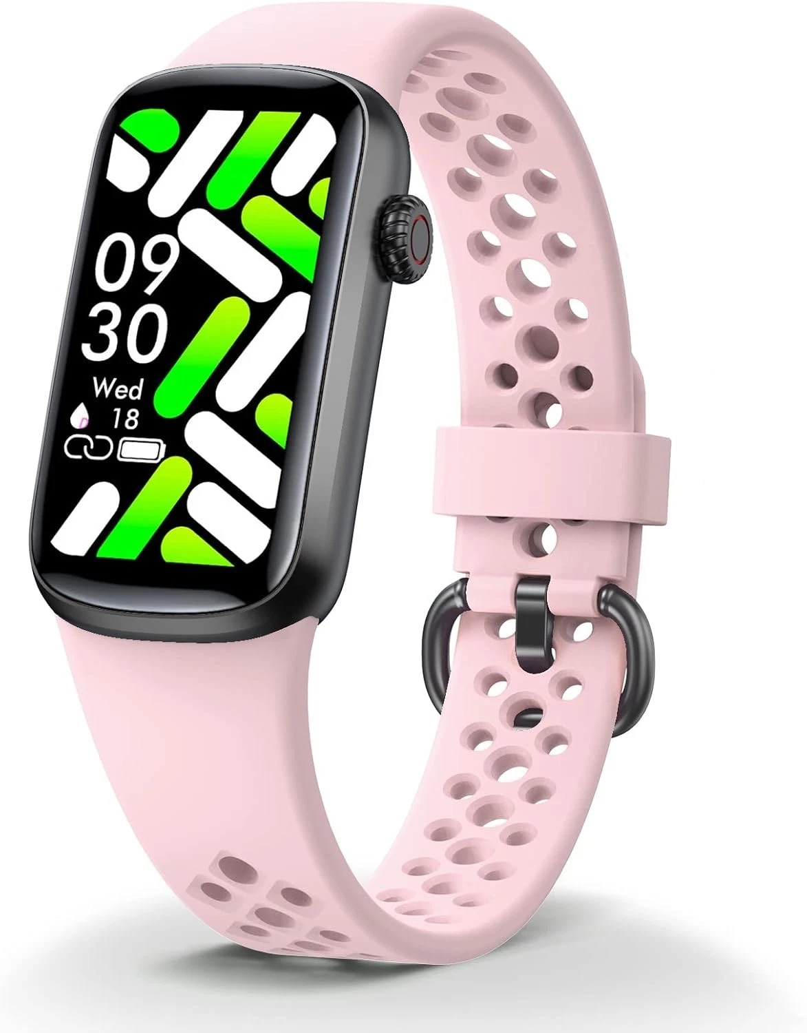 Unisex Fitness Tracker Watch - 1.4" Screen -Waterproof - Android & iPhone - Pink