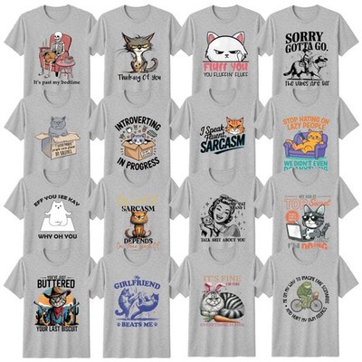 Katze Humor T-Shirt Sarkasmus witzig Katzenliebhaber lustig Geschenk